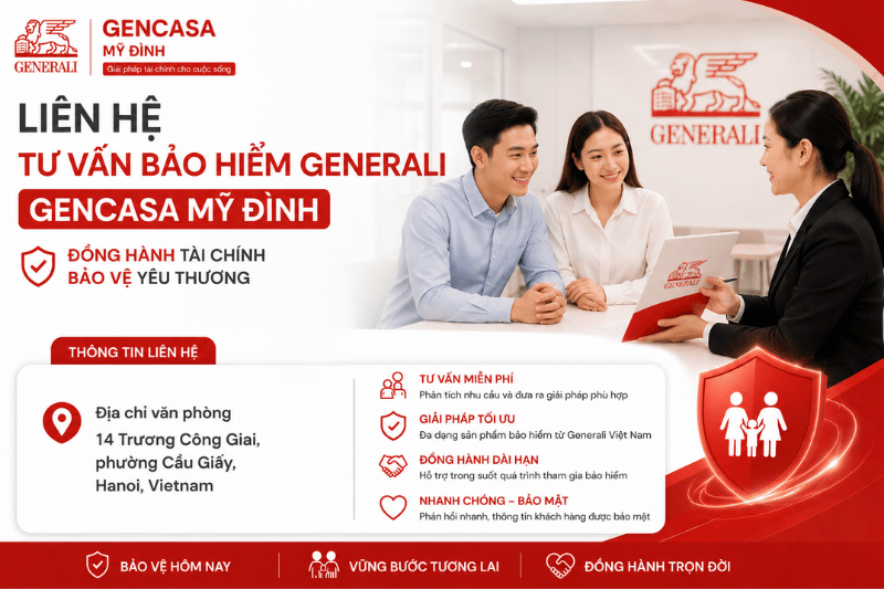 Liên Hệ Tư Vấn Bảo Hiểm Generali | Gencasa Mỹ Đình