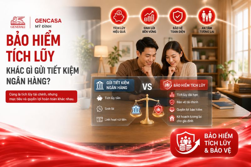Bảo Hiểm Tích Lũy Khác Gì Gửi Tiết Kiệm Ngân Hàng Trong Năm 2026?