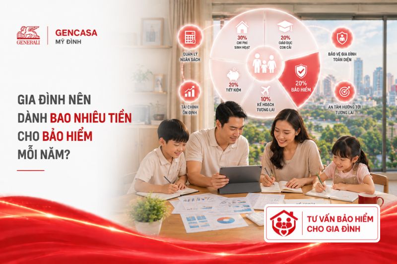 Gia Đình Nên Dành Bao Nhiêu Tiền Cho Bảo Hiểm Mỗi Năm?
