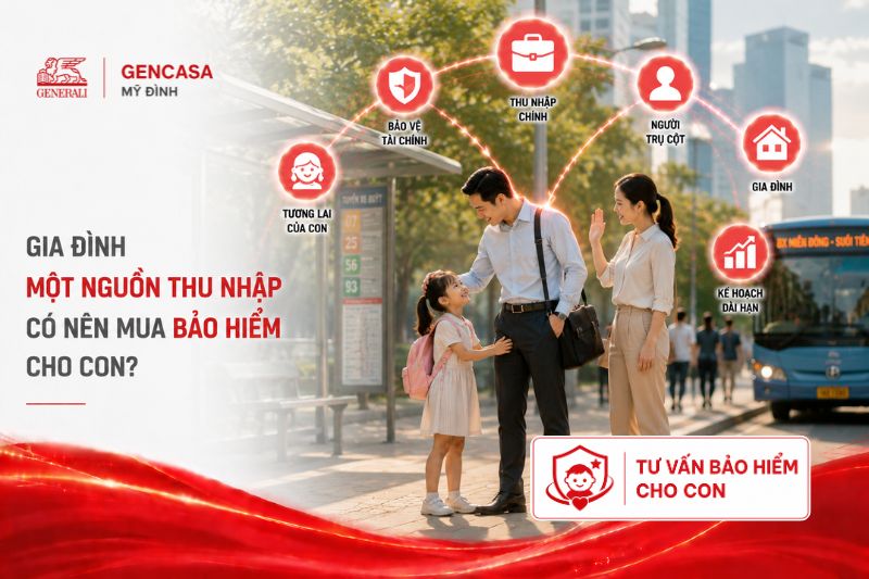 Gia Đình Một Nguồn Thu Nhập Có Nên Mua Bảo Hiểm Cho Con?