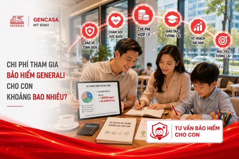 Chi Phí Tham Gia Bảo Hiểm Generali Cho Con Khoảng Bao Nhiêu?