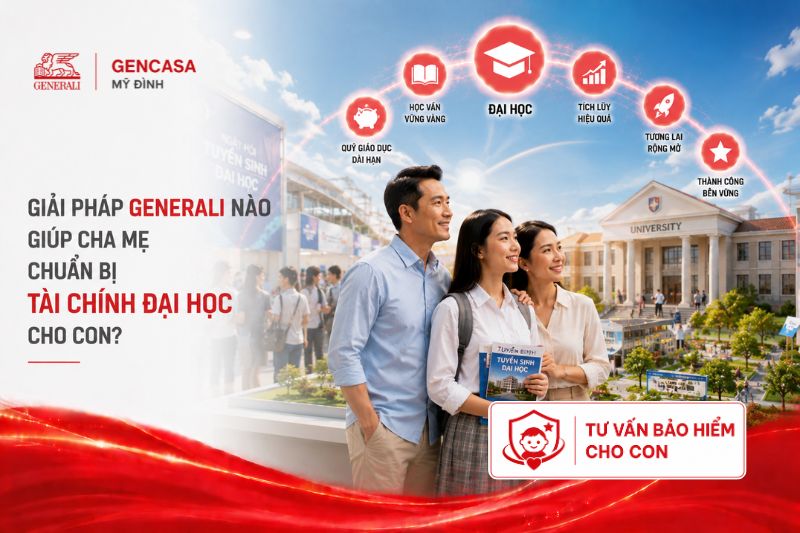 Giải Pháp Generali Nào Giúp Cha Mẹ Chuẩn Bị Tài Chính Đại Học Cho Con?