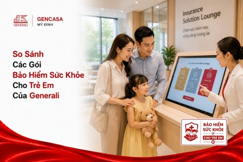 So Sánh Các Gói Bảo Hiểm Sức Khỏe Cho Trẻ Em Của Generali 2026