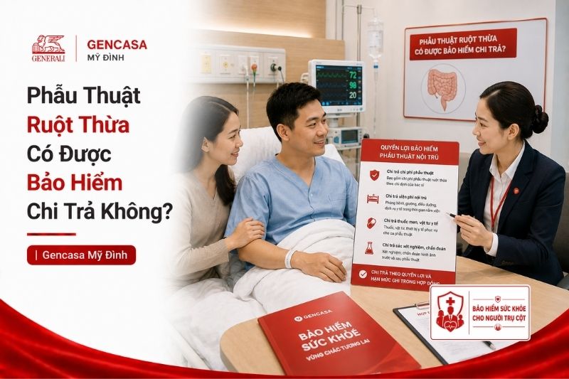 Phẫu Thuật Ruột Thừa Có Được Bảo Hiểm Chi Trả Không? | Gencasa Mỹ Đình