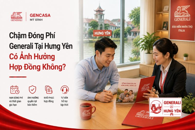 Chậm Đóng Phí Generali Tại Hưng Yên Có Ảnh Hưởng Hợp Đồng Không?