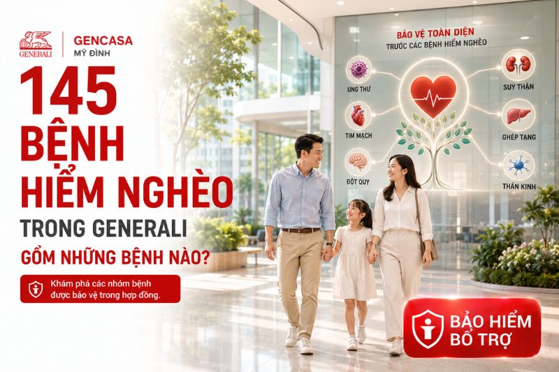 145 bệnh hiểm nghèo trong generali gồm những bệnh nào