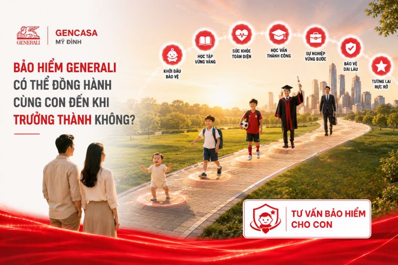 Bảo hiểm generali có thể đồng hành cùng con đến khi trưởng thành không