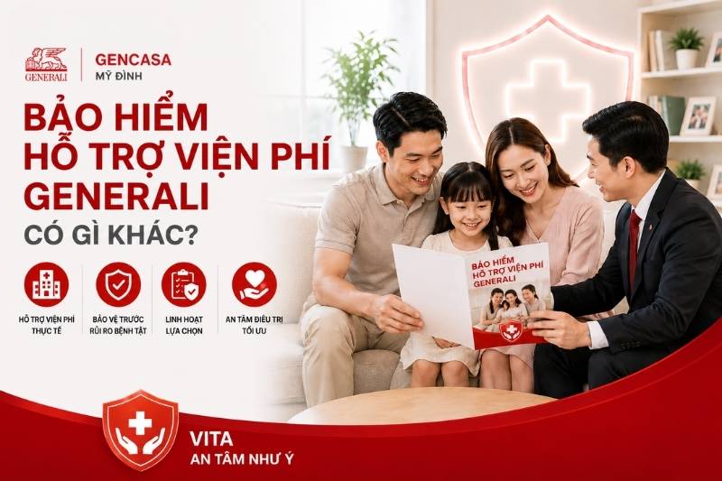 Khám phá điểm khác biệt của bảo hiểm hỗ trợ viện phí Generali.