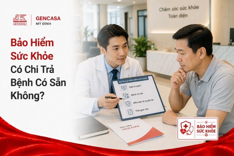 Bảo hiểm sức khỏe có chi trả bệnh có sẵn không.
