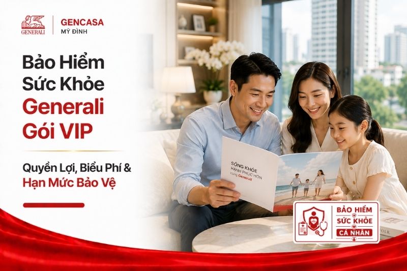 Bảo hiểm sức khỏe Generali gói VIP có quyền lợi gì.