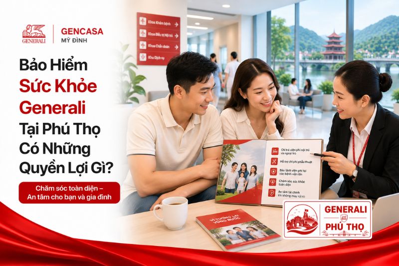 Bảo hiểm sức khỏe Generali tại Phú Thọ có những quyền lợi gì.