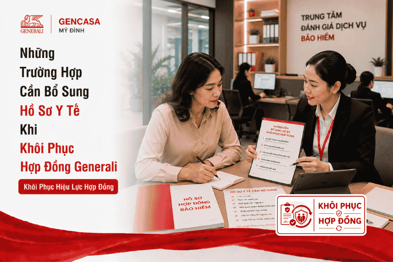 Những trường hợp cần bổ sung hồ sơ y tế khi khôi phục hợp đồng generali