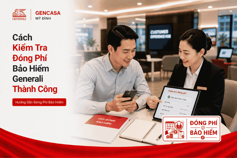 Cách kiểm tra đóng phí bảo hiểm generali thành công