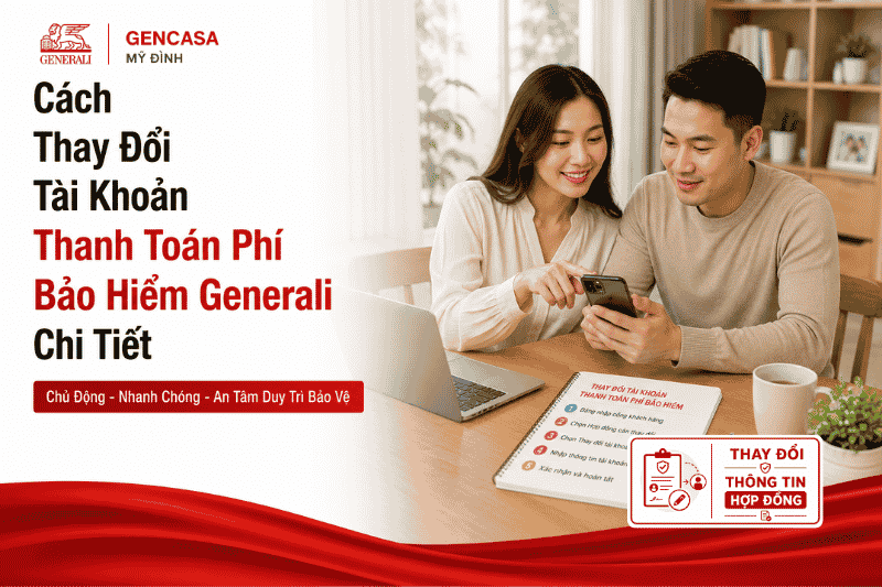 Cách thay đổi tài khoản thanh toán phí bảo hiểm generali chi tiết