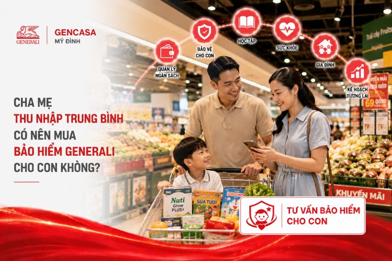 Cha mẹ thu nhập trung bình có nên mua bảo hiểm generali cho con không