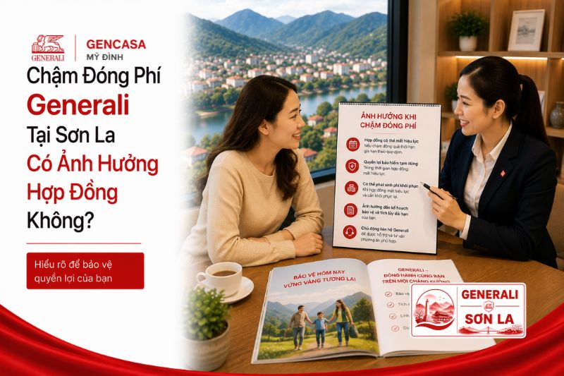 Chậm đóng phí Generali tại Sơn La có ảnh hưởng hợp đồng không.
