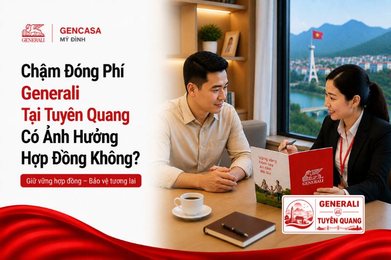Chậm đóng phí Generali tại Tuyên Quang có ảnh hưởng hợp đồng không.