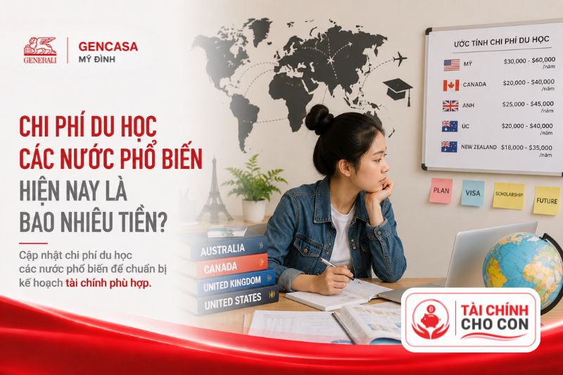 Chi phí du học các nước phổ biến hiện nay là bao nhiêu tiền