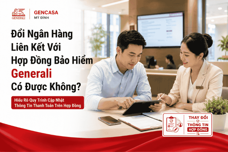 Đổi ngân hàng liên kết với hợp đồng bảo hiểm generali có được không