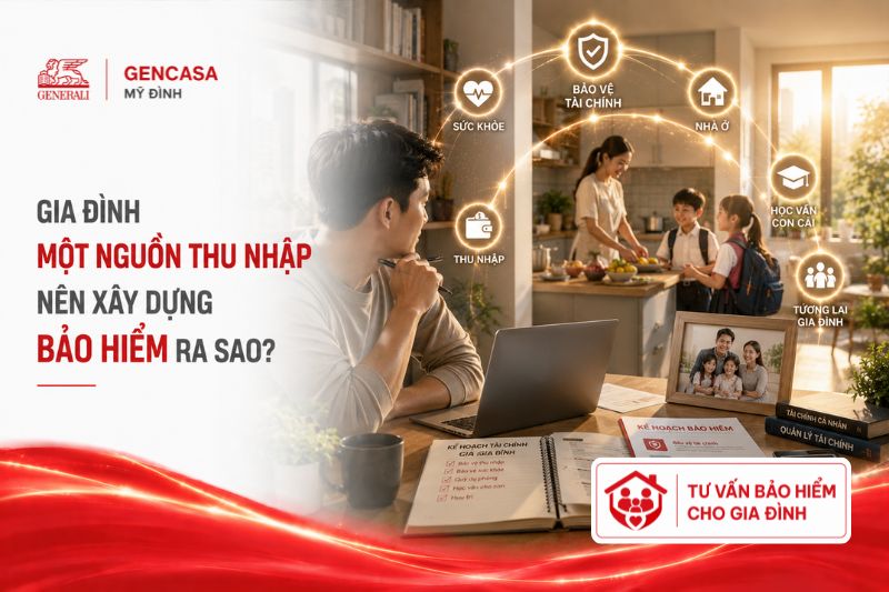 Gia đình một nguồn thu nhập nên xây dựng bảo hiểm ra sao