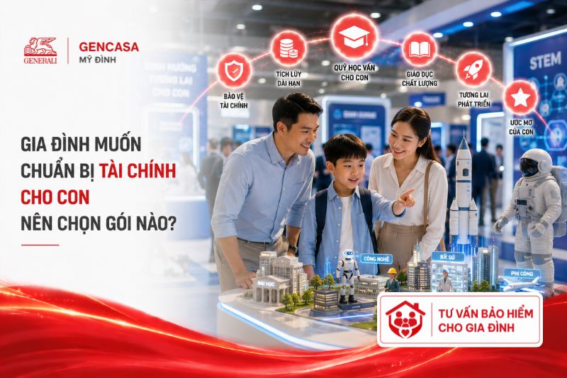Gia đình muốn chuẩn bị tài chính cho con nên chọn gói nào