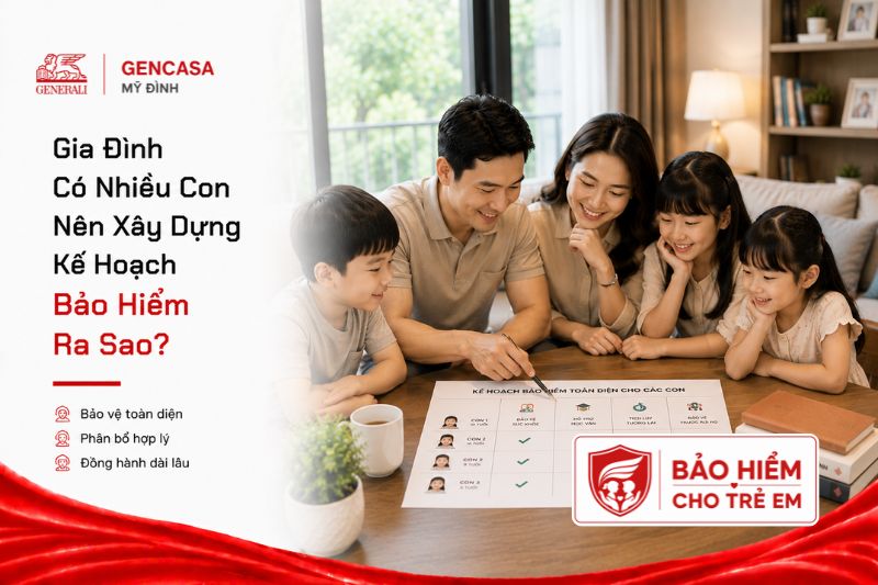 Gia đình có nhiều con xây dựng kế hoạch bảo hiểm ra sao