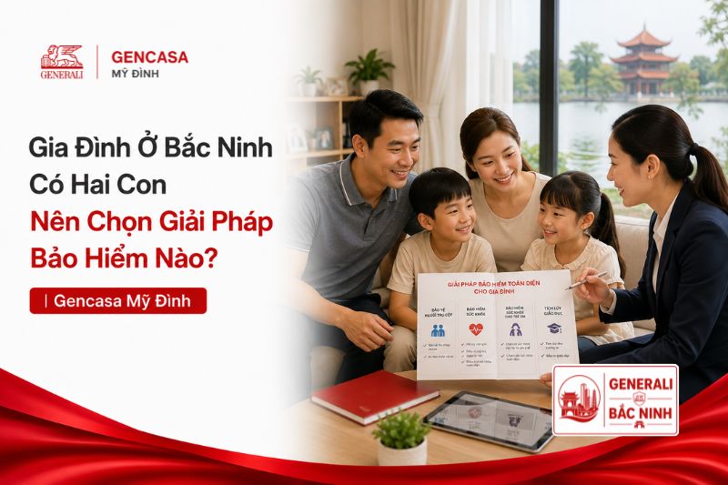 Gia đình ở Bắc Ninh có hai con nên chọn giải pháp bảo hiểm nào.
