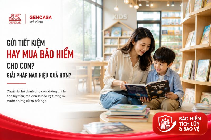 Gửi tiết kiệm hay mua bảo hiểm cho con