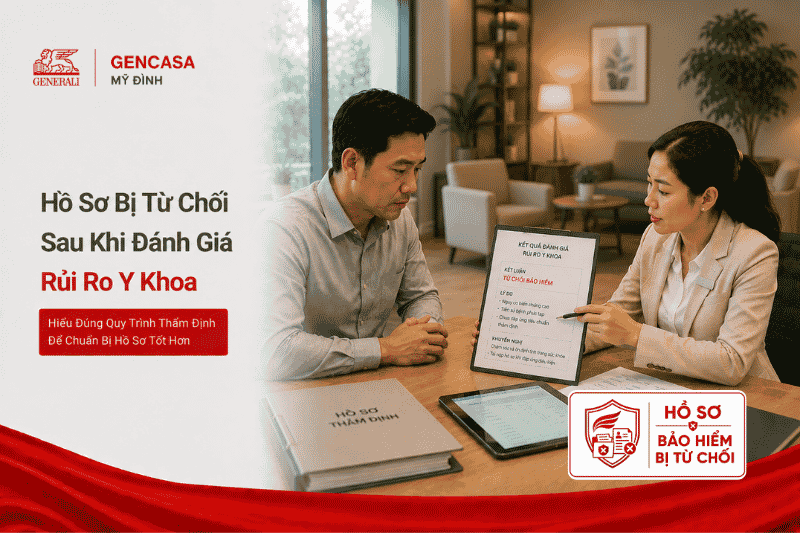 Hồ sơ bị từ chối sau khi đánh giá rủi ro y khoa