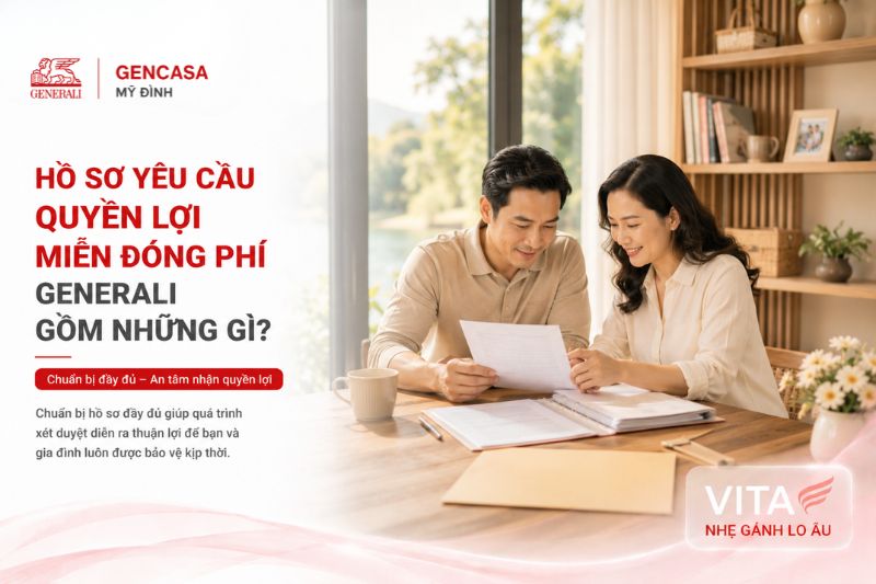 Hồ sơ yêu cầu quyền lợi miễn đóng phí generali gồm những gì