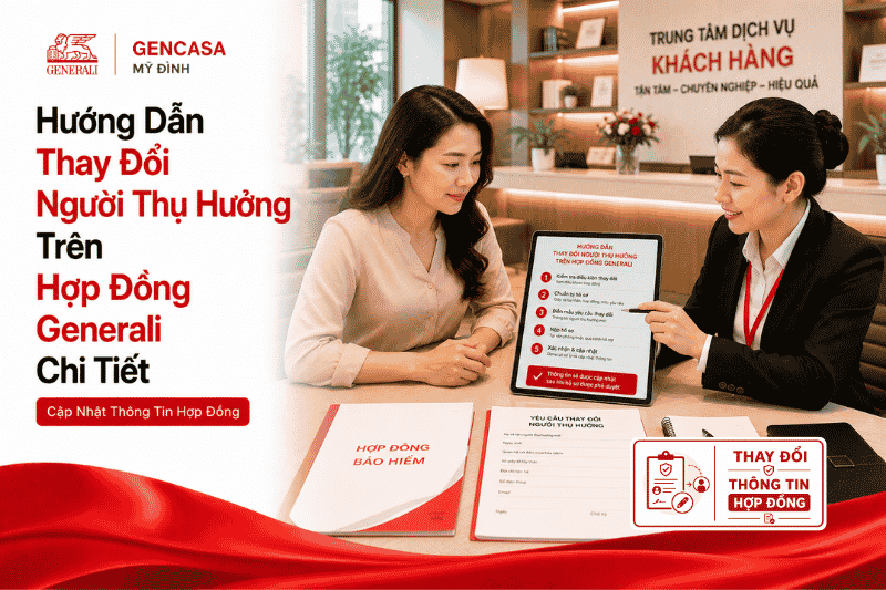 Hướng dẫn thay đổi người thụ hưởng trên hợp đồng generali chi tiết