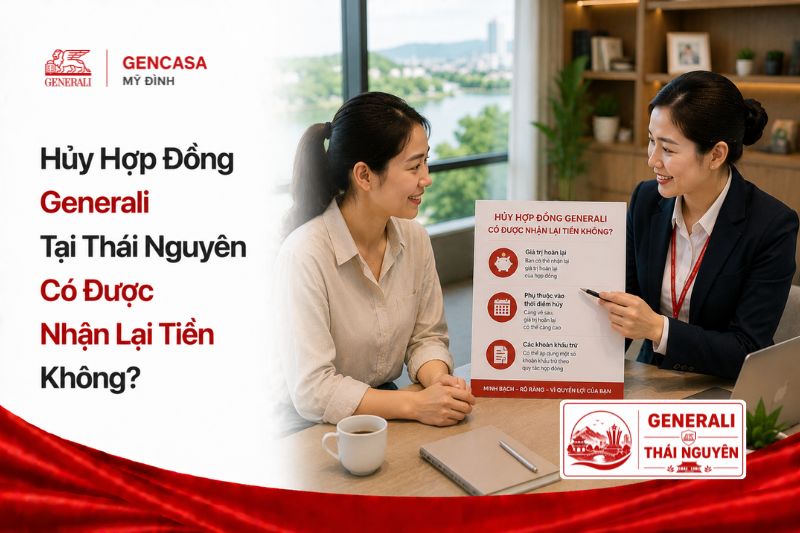 Hủy hợp đồng Generali tại Thái Nguyên có được nhận lại tiền không.
