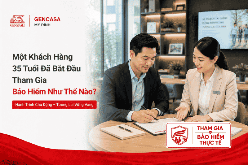 Một khách hàng 35 tuổi đã bắt đầu tham gia bảo hiểm như thế nào