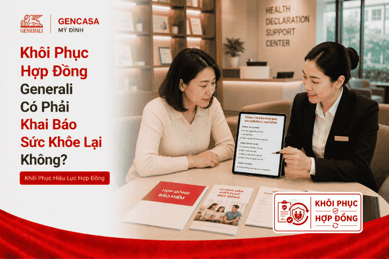 Khôi phục hợp đồng generali có phải khai báo sức khỏe lại không