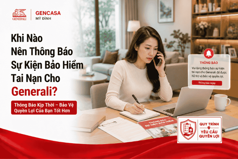 Khi nào nên thông báo sự kiện bảo hiểm tai nạn cho generali