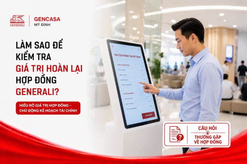 Làm sao để kiểm tra giá trị hoàn lại hợp đồng generali