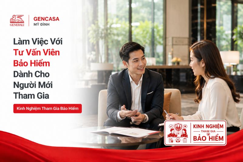 Làm việc với tư vấn viên bảo hiểm dành cho người mới tham gia