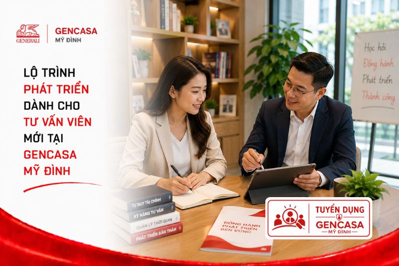 Lộ trình phát triển dành cho tư vấn viên mới tại gencasa mỹ đình
