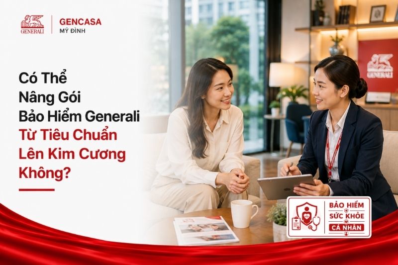 Có thể nâng cấp gói bảo hiểm generali từ tiêu chuẩn lên kim cương không.