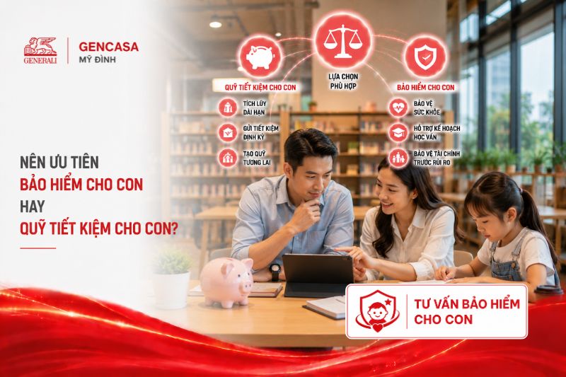 Nên ưu tiên bảo hiểm cho con hay quỹ tiết kiệm cho con