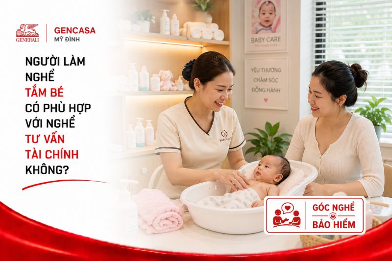Người làm nghề tắm bé có phù hợp với nghề tư vấn tài chính không