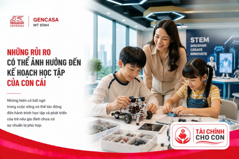 Những rủi ro có thể ảnh hưởng đến kế hoạch học tập của con cái