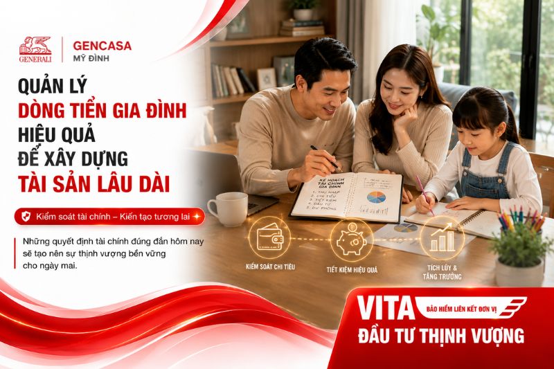 Quản lý dòng tiền gia đình hiệu quả để xây dựng tài sản lâu dài