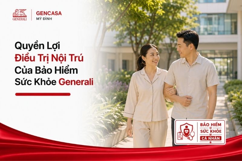 Quyền lợi điều trị nội trú của bảo hiểm sức khỏe generali.