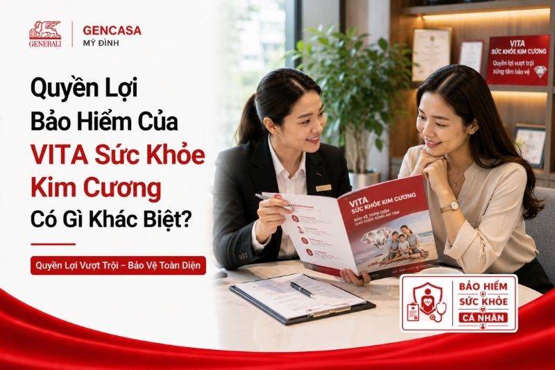 Quyền lợi bảo hiểm của vita sức khỏe kim cương có gì khác biệt.