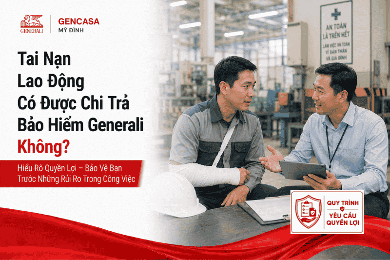 Tai nạn lao động có được chi trả bảo hiểm generali không