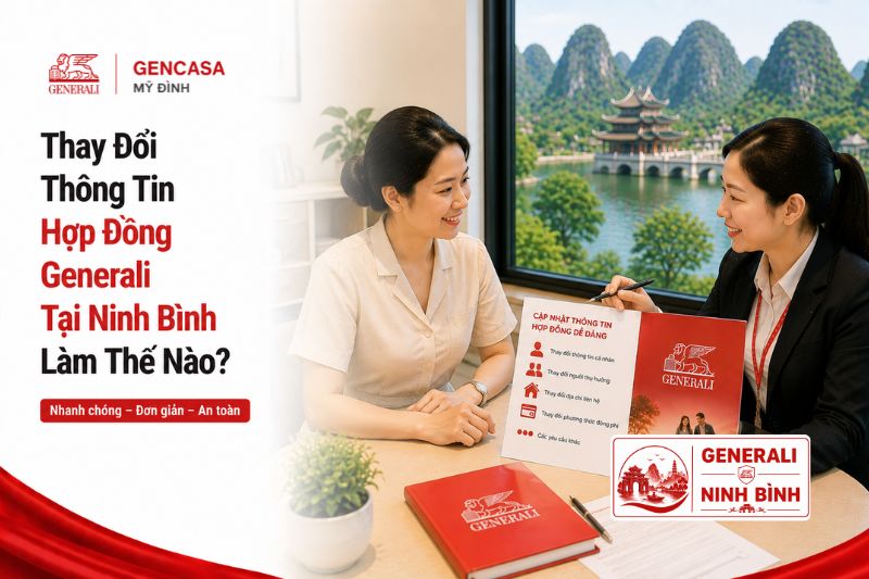 Thay đổi thông tin hợp đồng Generali tại Ninh Bình làm thế nào.