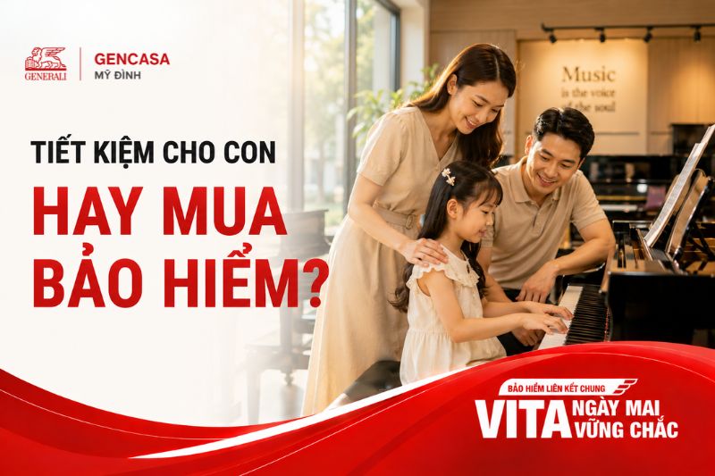 Tiết kiệm cho con hay mua bảo hiểm