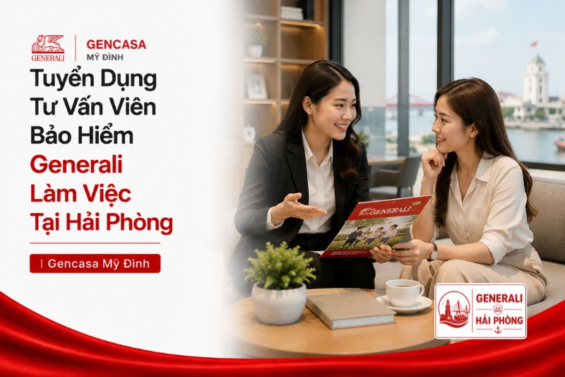 Tuyển dụng tư vấn viên bảo hiểm Generali làm việc tại Hải Phòng.