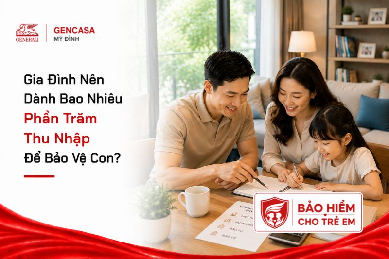 Gia đình nên dành bao nhiêu phần trăm thu nhập để bảo vệ con